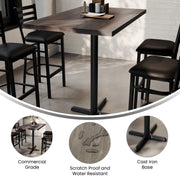 DK BR 30x48 Table-BK Bar Base