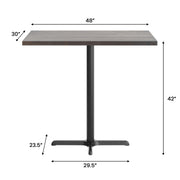 DK BR 30x48 Table-BK Bar Base