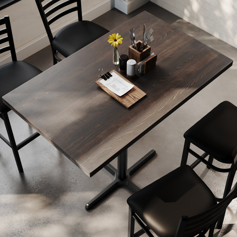 DK BR 30x48 Table-BK Bar Base