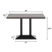 BR 30x48 Table-BK Column Base