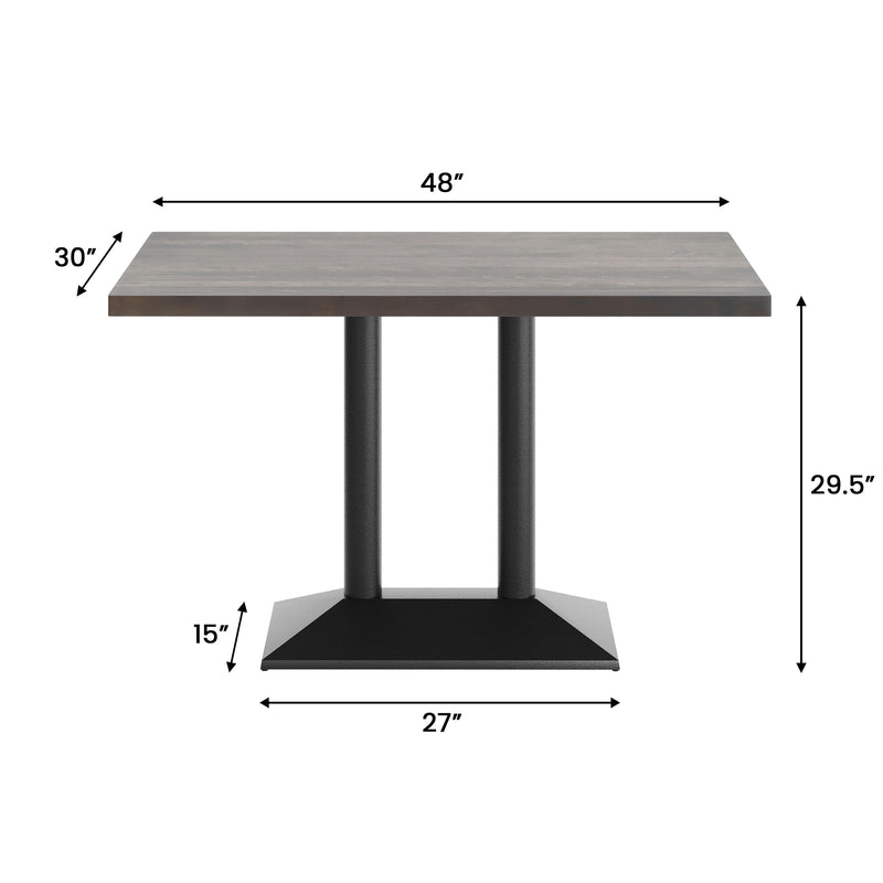 BR 30x48 Table-BK Column Base