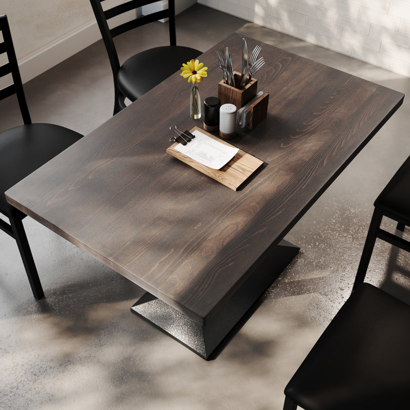BR 30x48 Table-BK Column Base