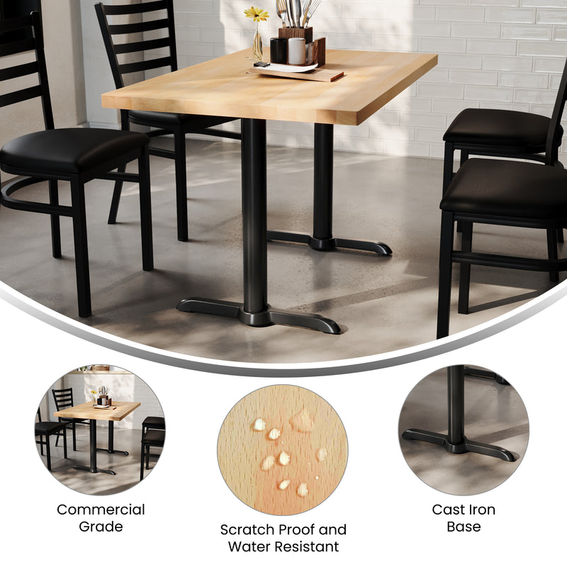 NT 30x48 Table-BK 5x22 T Bases