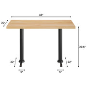 NT 30x48 Table-BK 5x22 T Bases