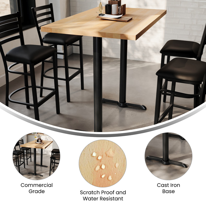 NT 30x48 Table-BK 5x22 T Bases