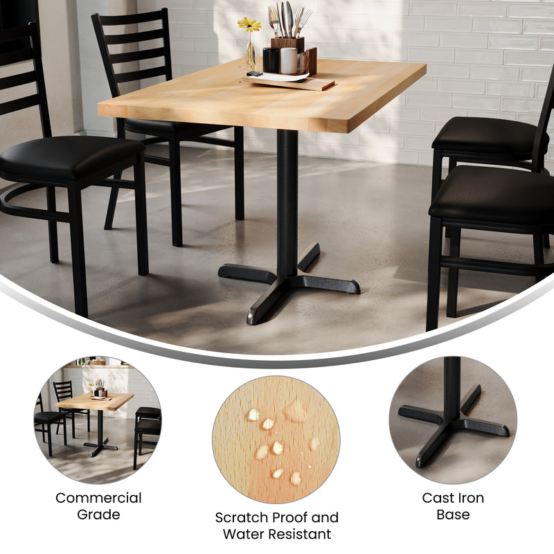NAT 30x48 Table-Black Base