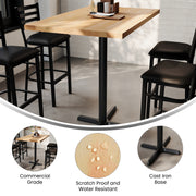 NAT 30x48 Table-BK Bar Base