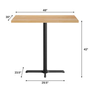 NAT 30x48 Table-BK Bar Base