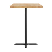 NAT 30x48 Table-BK Bar Base