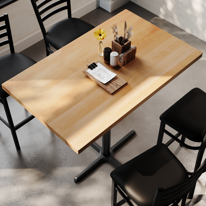 NAT 30x48 Table-BK Bar Base