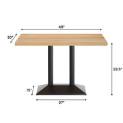 NAT 30x48 Table-BK Column Base