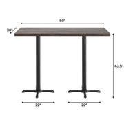 BR 30x60 Top/BK 22x22 Bar Base
