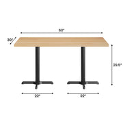 NAT 30x60 Table/BK 22x22 Base