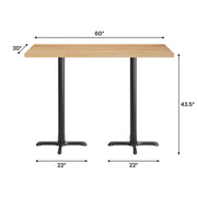 NT 30x60 Top/BK 22x22 Bar Base