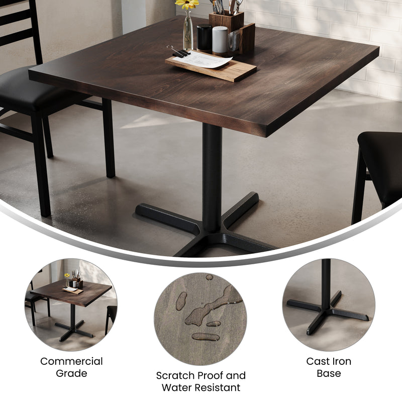 BR 36" SQ Table-30x30 BK Base