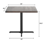 BR 36" SQ Table-30x30 BK Base