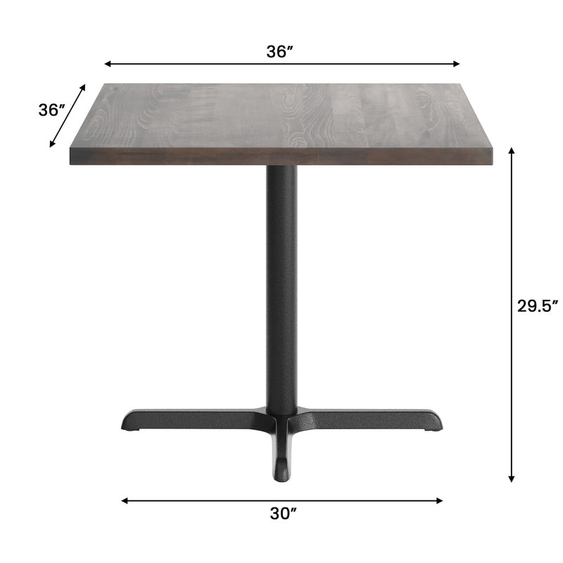 BR 36" SQ Table-30x30 BK Base