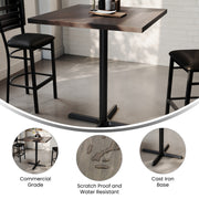 BR 36" SQ Table-30x30 Bar Base