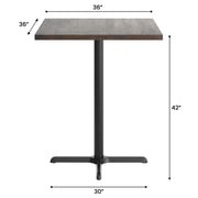BR 36" SQ Table-30x30 Bar Base