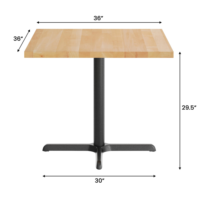 NT 36" SQ Table-30x30 BK Base