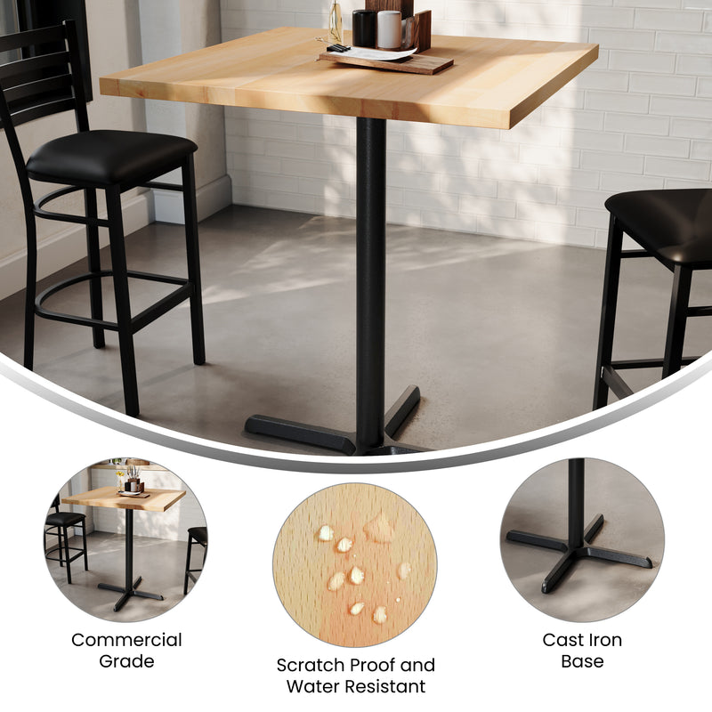 NT 36" SQ Table-30x30 Bar Base