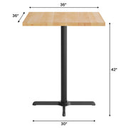 NT 36" SQ Table-30x30 Bar Base