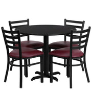 36RD BK Table-BG VYL Seat