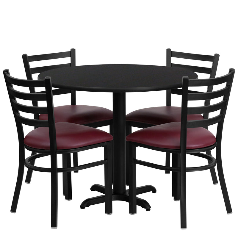 36RD BK Table-BG VYL Seat