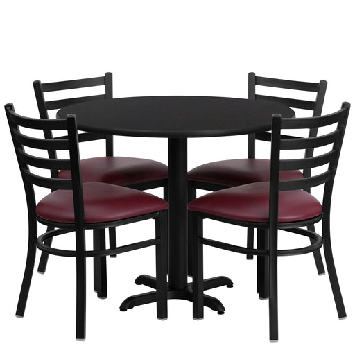 36RD BK Table-BG VYL Seat