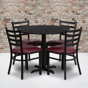36RD BK Table-BG VYL Seat