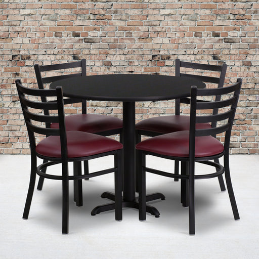 36RD BK Table-BG VYL Seat