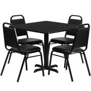 36SQ BK Table-Banquet Chair