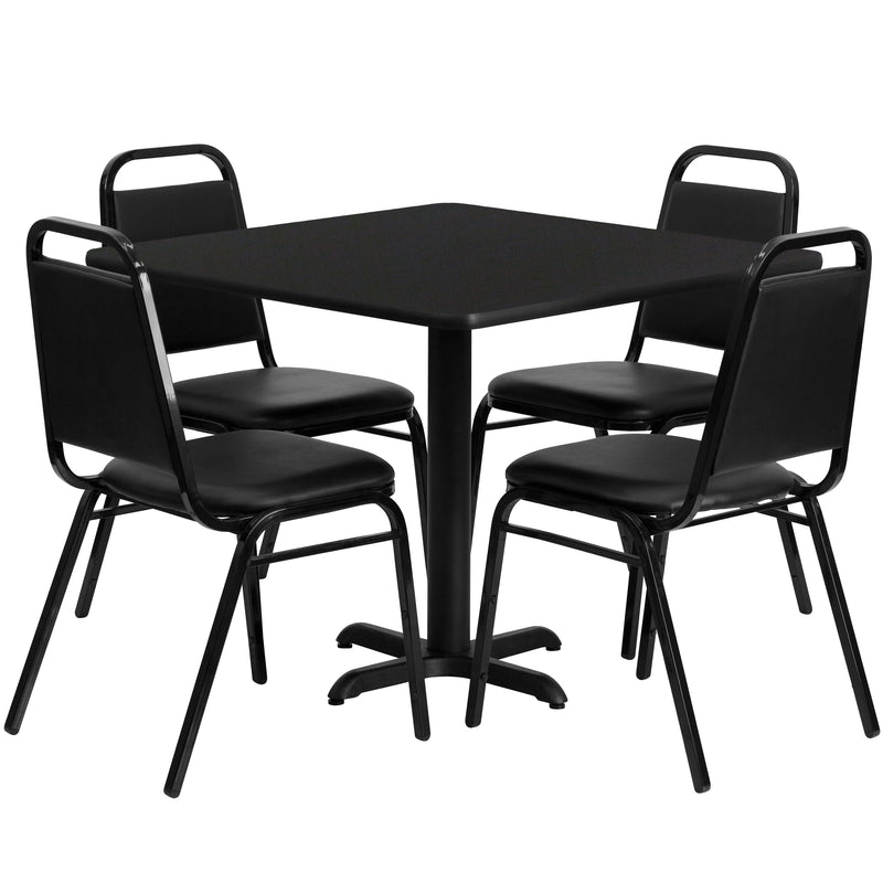 36SQ BK Table-Banquet Chair