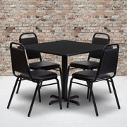 36SQ BK Table-Banquet Chair