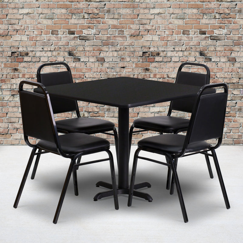 36SQ BK Table-Banquet Chair
