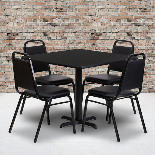 36SQ BK Table-Banquet Chair
