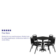 36SQ BK Table-Banquet Chair