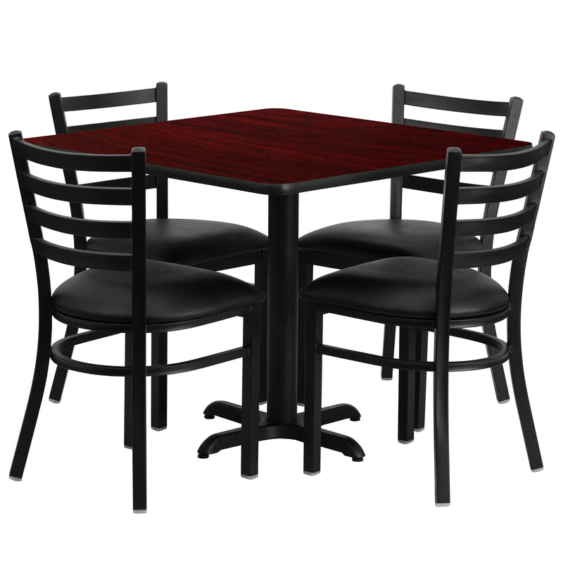 36SQ MA Table-BK VYL Seat