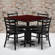 36SQ MA Table-BK VYL Seat