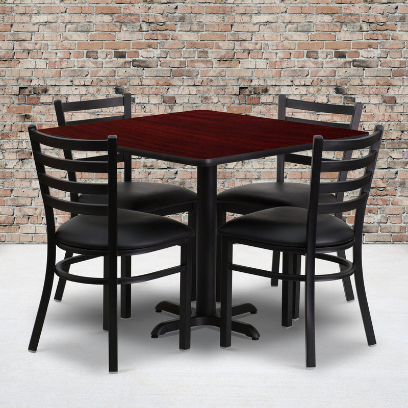 36SQ MA Table-BK VYL Seat