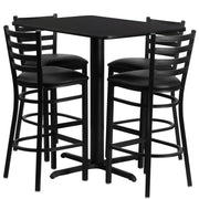 24x42 BK Bar Table-BK VYL Seat