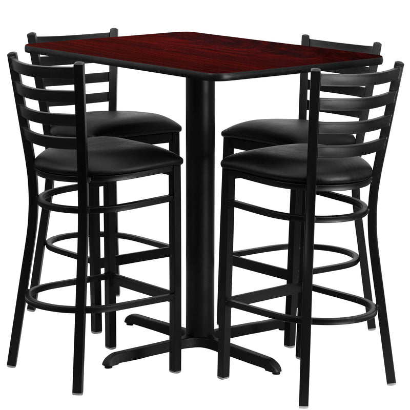 24x42 MA Bar Table-BK VYL Seat