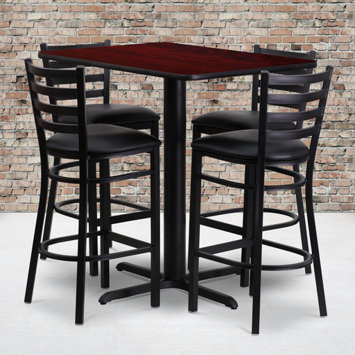 24x42 MA Bar Table-BK VYL Seat