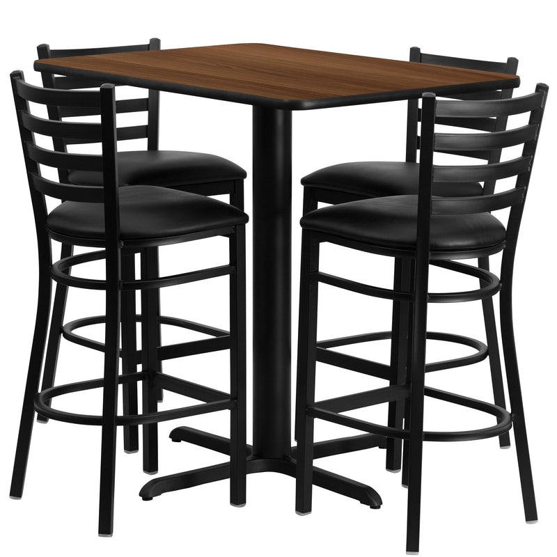 24x42 WA Bar Table-BK VYL Seat