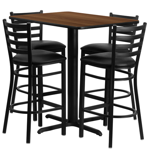 24x42 WA Bar Table-BK VYL Seat