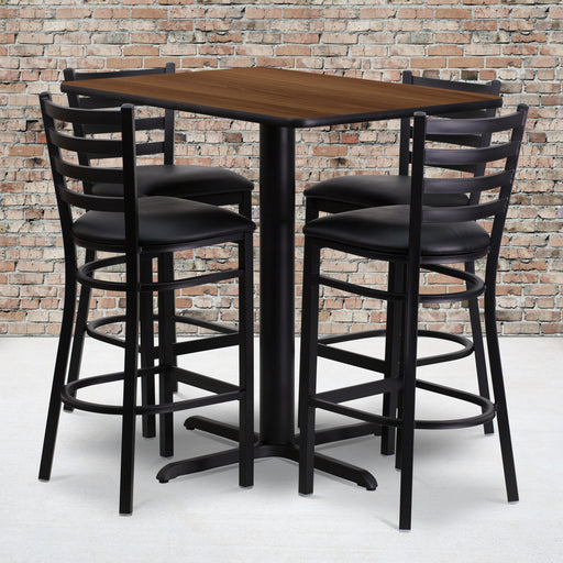 24x42 WA Bar Table-BK VYL Seat