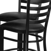 30RD BK Bar Table-BK VYL Seat