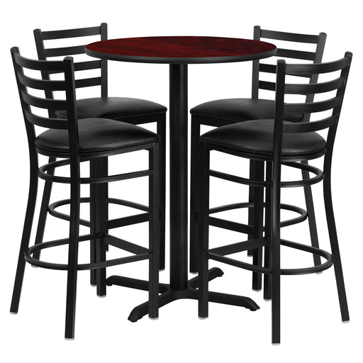 30RD MA Bar Table-BK VYL Seat