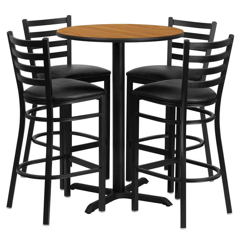 30RD NA Bar Table-BK VYL Seat