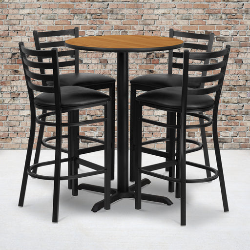 30RD NA Bar Table-BK VYL Seat